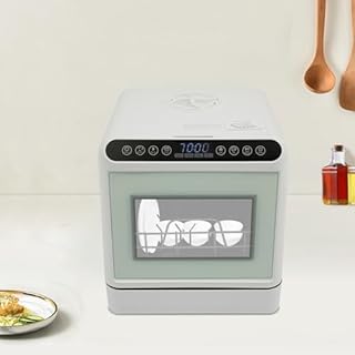 Lavastoviglie da tavolo a risparmio energetico con 4 programmi e asciugatura ad aria calda – Lavastoviglie compatta da 6 l per 1-2 persone, ideale per piccole cucine, WG e camper, risparmio energetico