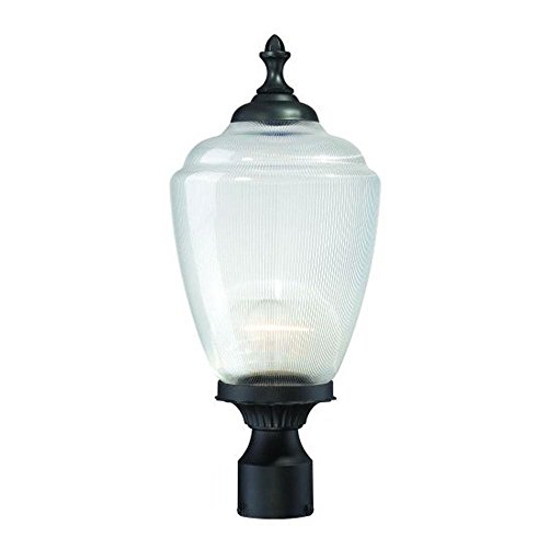 Acclaim 5367BK/CL Acorn Collection 1-Light Post Mount Outdoor Light Fixture, Matte Black