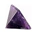 karma gems Amethyst 2 inch Natural Pyramid Carved Chakra Healing Crystal Reiki Stone Gemstone Radiation Deflection Home Decor Gift Decoration Crafts (Amethyst)
