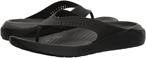 Sandália, Crocs, Literide Flip, Black/Slate Grey, 40, Criança Unissex