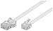 Goobay 93060 Telefonkabel RJ4-Stecker auf RJ11/RJ14-Stecker, Flachkabel, Netzwerk, Telefon, Modem, Router, Internet, ISDN, DSL, VDSL, 15 Meter