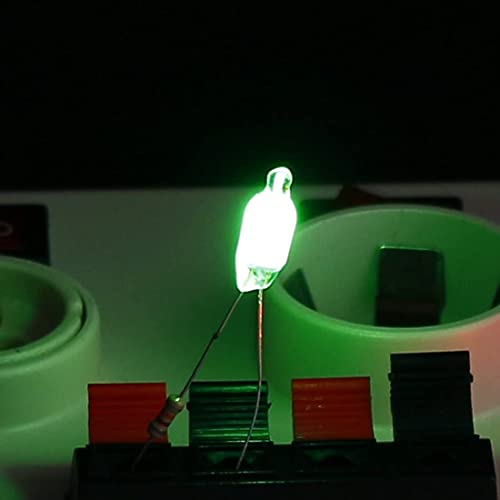 Image of Othmro 50Pcs AC 220V LED Bulbs F5 5x13mm Bright Green Light Neon Light Bulbs Durable Indicator Lamps W 150K Resistor Bright Neon Lamps for Coffee Pot Fans Rice Cookers Science Experiments