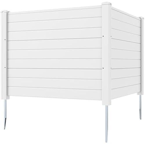 COSTWAY Privacy Fence 2 Panels, 48" L x 36" W Trash Can Hider Outdoor