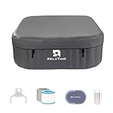 Upgraded Inflatable Hot Tub 4-6 Person, Portable Blow Up Hottub, 130 Air Jets Outdoor Spa with Built in Heater Pump, Spa Reinforced Design for Ultimate Durability