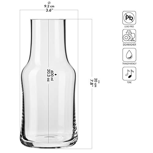 Krosno Water Drinking Night Set| Set Of 2 Pieces | 20.3 And 6.8 Oz | Splendour Collection | Ideal For Home, Restaurant, Events & Parties | Dishwasher Safe #TOP1