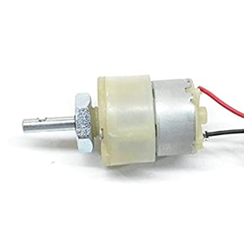 Image of 12v dc gear, geared motor 3.5 rpm with clamp for robotics