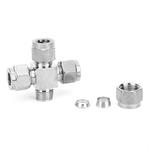 Conector de tubo de 4 vías de acero inoxidable para tubería de agua 2