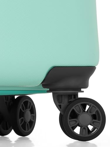 Image of Genie Palm Plus 76cm Trolley Bag, Hard Side 8 Wheel Carry on Luggage - Fresh Mint, Travel Bag for Women