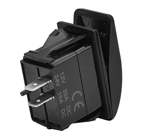 Image of 6 Pack Car Boat Black Toggle Switch 2 Way 2 Pins ON-Off Snap-in Rocker Switch for Car Boat Truck ATV UTV Marine Vehicle Automotive Truck RV 12V 24V
