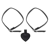 Supvox Abnehmbare High Heels Knöchelriemen aus PU mit Anti Rutsch Funktion Flexibles Schuhzubehör für Besseren Halt und Komfort 2 Stück Schwarz