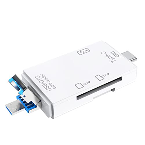 Asyduey Lector de Tarjetas 6 en 1 USB 3.0 OTG para Lectores de Tarjetas Secure Digital/TF Adaptador Divisor para Computadora de TeléFono MóVil-