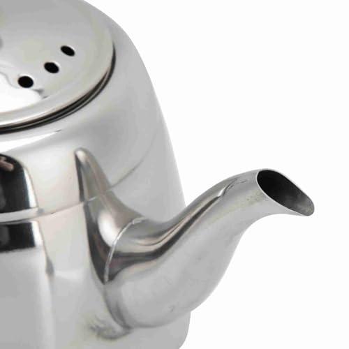 GOTOTOP Stainless Steel Teapot with Ergonomic Handle, 1.5L 2L Capacity, Ideal for Family Gatherings and Parties (1.5L with Filter) by GOTOTOP - Used condition - Image 4
