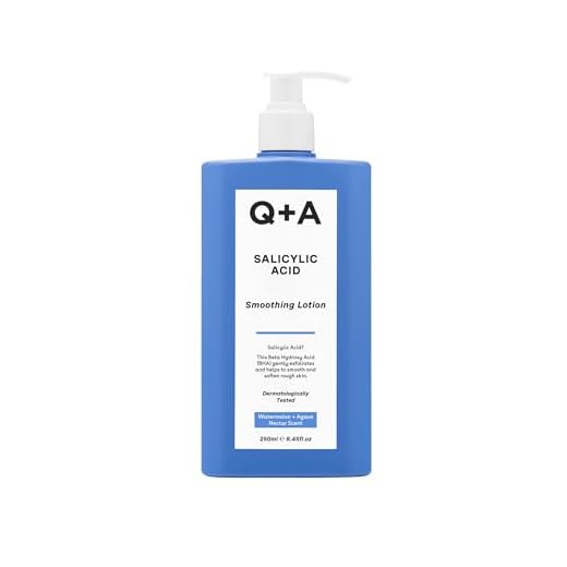 Lozione Levigante all'Acido Salicilico Q+A per la Cura Mirata del Corpo, un BHA che esfolia la pelle, contrasta il 'backne' e la texture indesiderata, favorisce una pelle più liscia e sana, 250ml