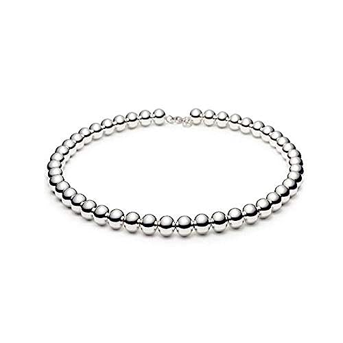 925 Sterling Silver 4MM-10M Italian Bead Ball Chain Bracelet- Handmade Bead Italian Bracelet, Silver Bead Bracelet For Women, 6.5, 7, 7.5, 8 Inch Bracelets2