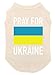 Pray for Ukraine - Ukrainian Pride Dog Shirt (Natural, Large)