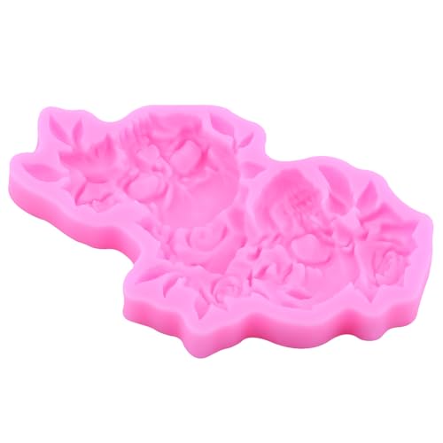 XMOLDNMS Halloween Skull Fondant Silicone Molds for Cake Decoration Cupcake Topper Chocolate Candy Sugar Craft Gum Paste Polymer