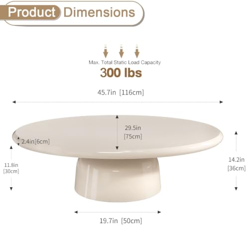 Mesa de centro de madera tipo tambor con relieve artesanal 3