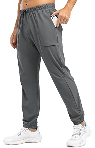 Rdruko Men's Lightweight Joggers Pants Lightweight Dry Fit Track Running Workout Sports Pants With Zipper Pockets(Iron Gray, Us Xl) #TOP10