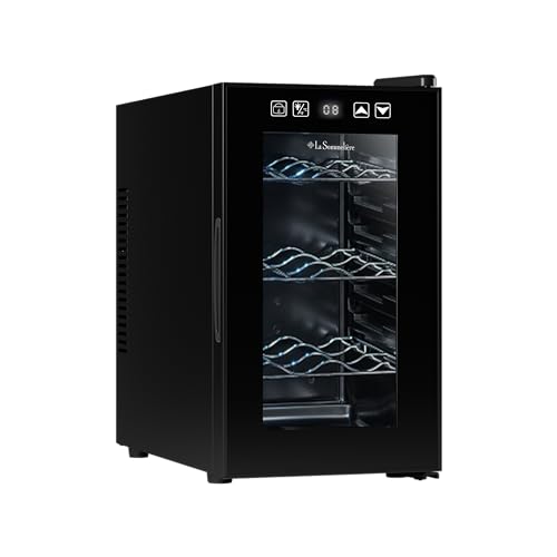 LA SOMMELIERE LS8E Vinoteca para 8 Botellas Termoeléctrica - Muy silenciosa - Diseño Moderno y Compacto