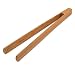 BICB Premium Cherry Wooden Tongs, 12" Long Easy Grip Toaster Tongs