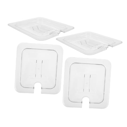 Unomor Universal 1/6 Size Food Pan Lids Insulated Hotel Food Pan Reusable Plastic Lid for Display