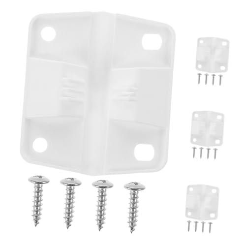 INOOMP 4 juegos Kit Bisagras y Pestillos para Nevera de Plástico para Reparación y Reemplazo de Partes de Nevera con Tornillos Fácil Instalación y Diseño Estético para Completo