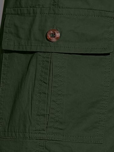 Image of GRECIILOOKS Bermuda Cotton Shorts for Men - Relaxed Fit Casual Summer Shorts | Knee Length Chino Style with Pockets
