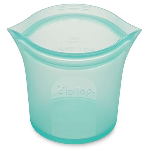 ジップトップ Zip Top シリコーンバッグ 保存容器 【日本正規品】 カップ S 266ml 電子レンジ調理 冷凍 食洗機 対応 プラチナシリコーン使用 有害物質不使用 ティール ブルー