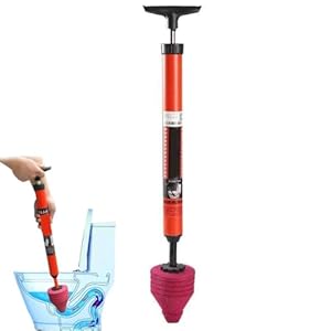 Hogedruktoilet Deblokkeer een schot, toiletplunjerset Hogedruk luchtafvoer klompverwijderaar loodgietergereedschap, toiletplunjer for gootsteen badkamer keuken badkuip verstopte pijp