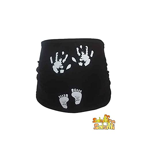SALSIFFI - Bandeau de grossesse Petits pieds et mains Personnalisable Prénom/coton bio