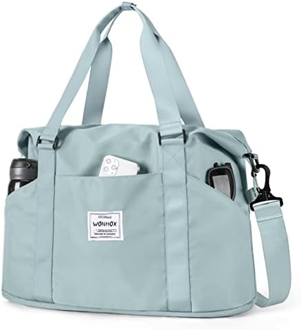 Travel bag,Large Sports Tote Gym Bag,Waterproof Weekender Carry On Overnight Bags for Women with Trolley Sleeve,Travel Duffel Bag with Shoe Compartment