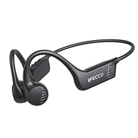 IFECCO Knochenschall Kopfhörer Bluetooth 6.0, Open Ear Kopfhörer Kabellos IP67 wasserdichte Schweißfeste Bone Conduction Headphones, Sportkopfhörer für Fitness Radfahren Läufer Fahrrad