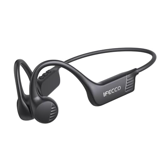 IFECCO Auriculares Conduccion Osea Bluetooth 6.0 – Cascos Conduccion Osea Inalambricos con Micrófono,IP67 Impermeables Auriculares Deportivos Open Ear para Correr Ciclismo Fitness