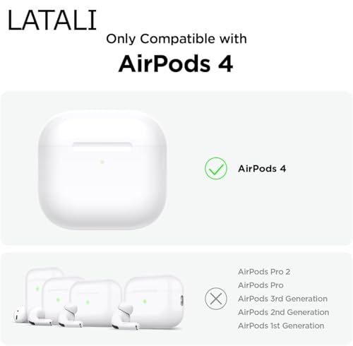 Image of Silicone Case Compatible for Apple Airpods 4 (2024) Cute Design for AirPods 4 with Active Noise Cancellation (ANC) with Keychain Hook Shockproof Protective Case (Xbox-Black)