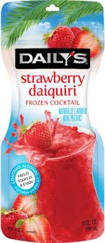 Daily's Strawberry Daiquiri Frozen Cocktail Pouch, 10 fl oz, Ready to Drink, No Blender Needed (bahama mama)