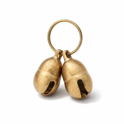 kcrygogo Copper Bell for Small Pet Collar Bell for Cats and Medium Small Dog & Cat Collar Bells Loud Brass Pet Safety Bells Anti-theft Bell，Fits All Size Collars(4pcs)