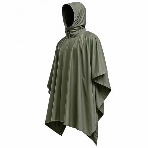Listado de Poncho Ropa los 5 más buscados. 42 Hiprimo Impermeable para Lluvia Poncho Raincoat Unisex con Capucha | Capa Reutilizable Multiusos de Alta Resistencia | Senderismo, Camping y Actividades al Aire Libre (Verde Claro)