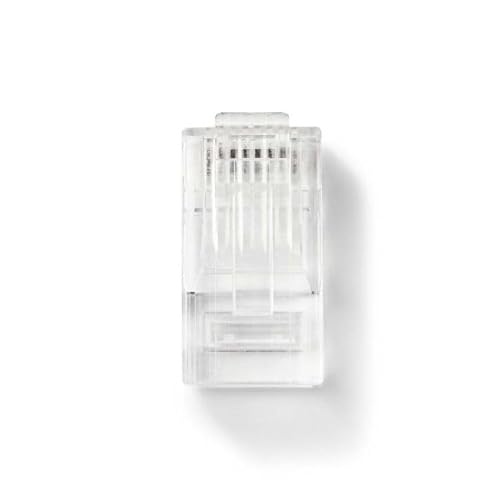 Nedis Connettore Rj45 | Rj45 Pass Through | Solid Utp Cat5 | Dritto | Placcato Oro | 1 Pezzo | Pvc | Trasparente | Scatola