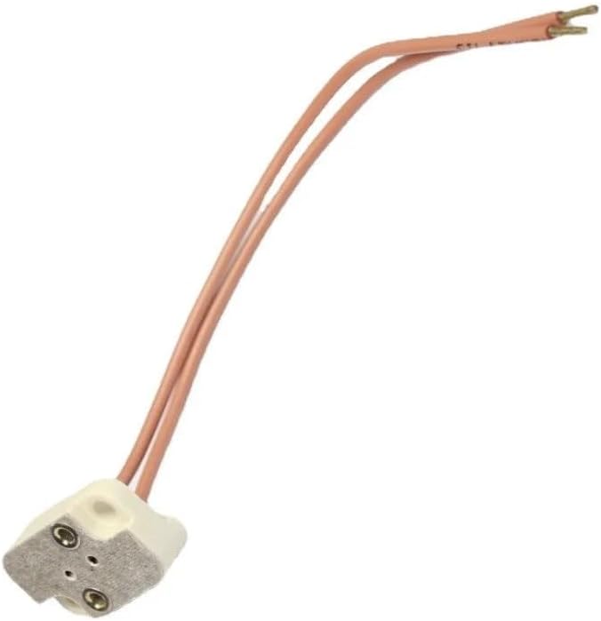 JIANGSHU 901 lamp Holder Tungsten Halogen lamp G6.35 Ceramic lamp Holder (with Wire)(2PCS)