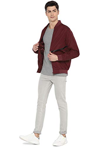 Image of Allen Solly Men's Polyester Solid Car Standard Length Coat