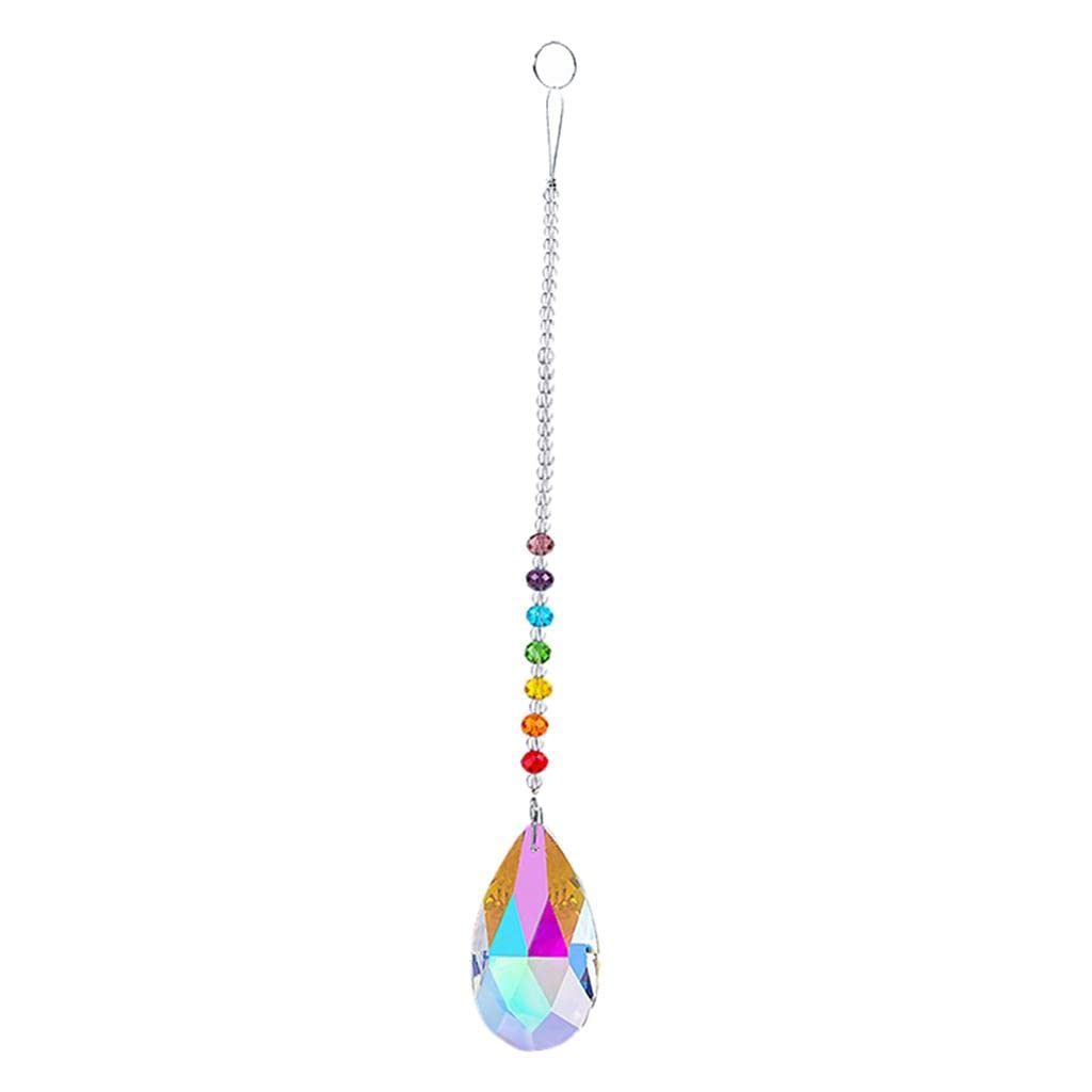 Hanging Crystal Suncatcher Chandelier Prism Rainbow Maker Porch Tree Decor C-image-8