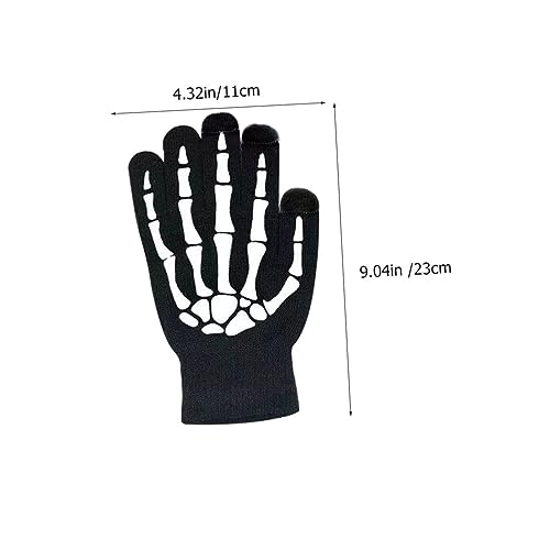 YARNOW 1 Par luvas brilhantes do dia das bruxas luz nas luvas escuras decoração luvas para homens lu