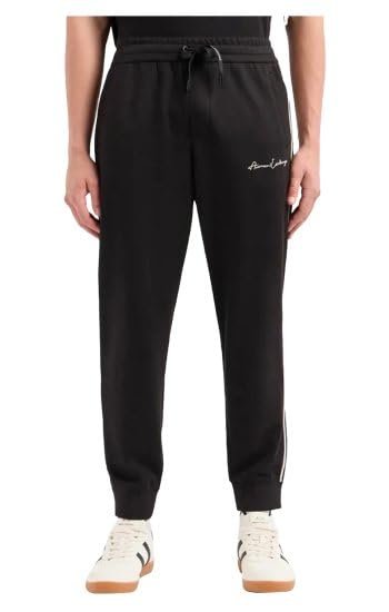 Armani Exchange Men's Signature Logo Stretch Poly Viscose Jogger Pants3