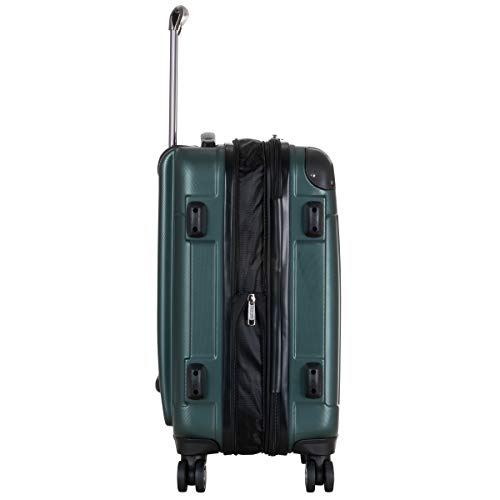 Image of Kenneth Cole Reaction Renegade 20 inch Carry-On Lightweight Hardside Expandable 8-Wheel Spinner Cabin Size Suitcase, Eden Green