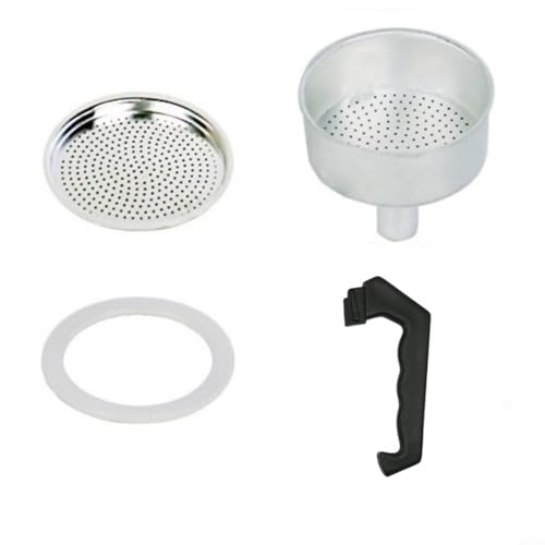 Opatiny | Aluminum Coffee Maker Parts Kit Moka Pot Components Handle Filter Funnel Gasket Replacement Set for Stovetop Espresso(12 Cup) Opatiny | Aluminum Coffee Maker Parts Kit Moka Pot Components Handle Filter Funnel Gasket Replacement Set for Stovetop Espresso(12 Cup)