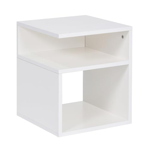 Table de chevet en panneau de particules Lora à double niche