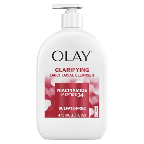 Olay Face Wash,Daily Facial Cleanser with Niacinamide,Peptides & Glycerin - Clarifying,Refreshes Skin Surface,Refines Appearance of Pores - Sulfate-Free,Paraben-Free,Oil-Free,16 Oz,(Pack of 2) - image 7