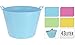 Produktbild Flexibler Eimer aus Kunststoff, 42 l, für Gartenarbeit, Gebäude, Wäsche (hellblau)