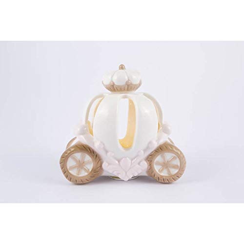 Publilancio srl Carrozza in Porcellana con Luce LED 12x8x11.5 cm BOMBONIERA