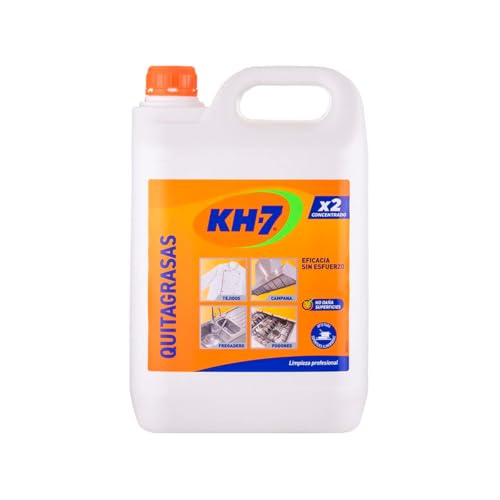 KH7 Quitagrasas, Desengrasante | Elimina Grasa y Suciedad | Aplícalo en Cocina, Ropa, Exterior o Vehículos | Apto para todas las Superficies y Tejidos | Profesional 5L